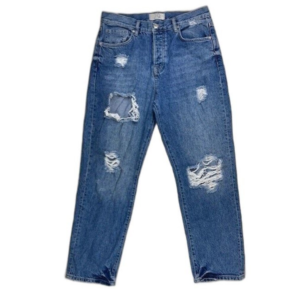 We The Free Size 29 Womens Jeans Stretch Distress Rip Torn High Rise Straight